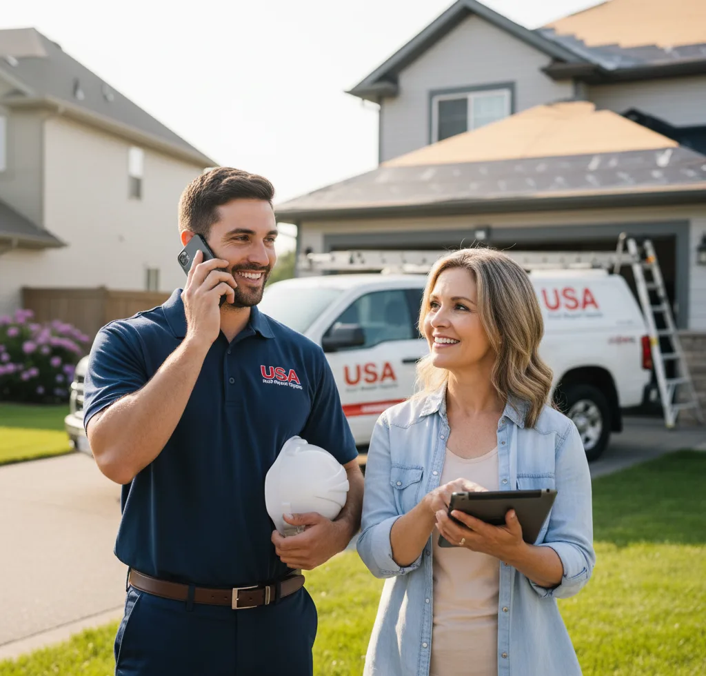 USA Roof Repair Experts customer support in Ball